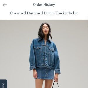 Abercrombie&Fitch Oversized Blue Denim Trucker Jacket size Medium